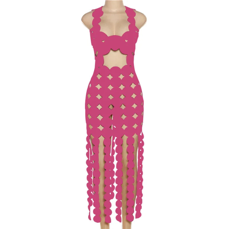 Free and Open Backless Sexy Midi Dress