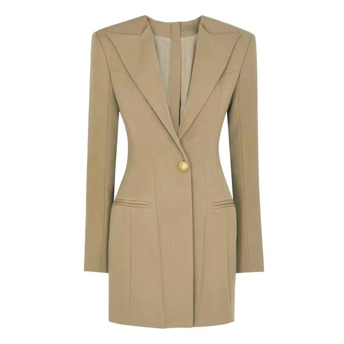 One Button Dress Blazer