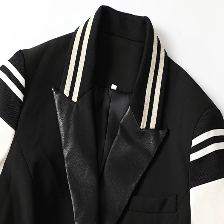 Double-Breasted Letterman's Blazer