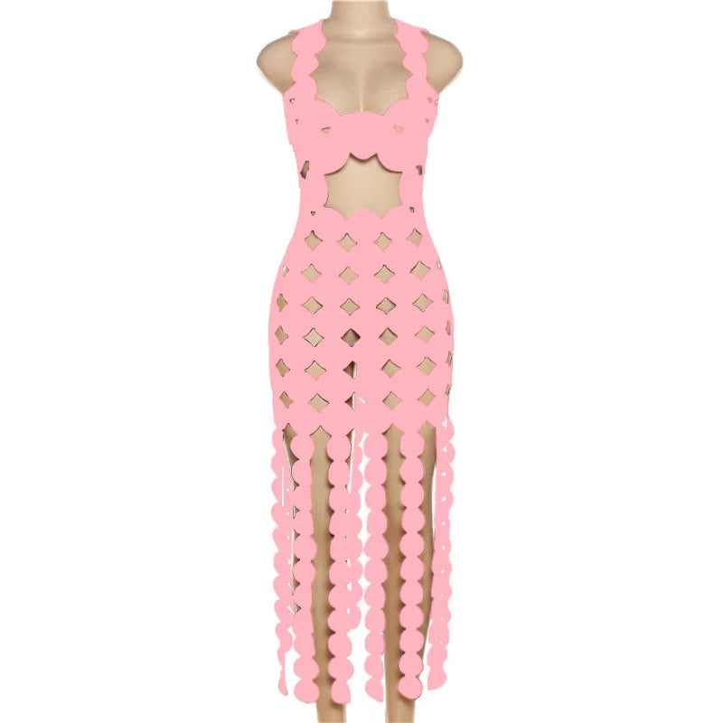 Free and Open Backless Sexy Midi Dress