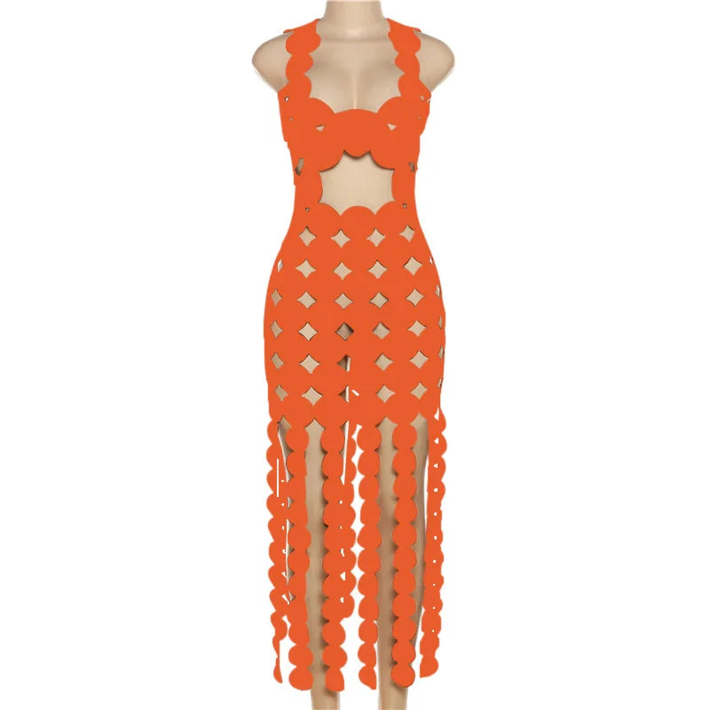 Free and Open Backless Sexy Midi Dress