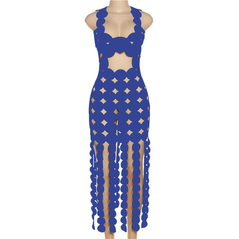 Free and Open Backless Sexy Midi Dress