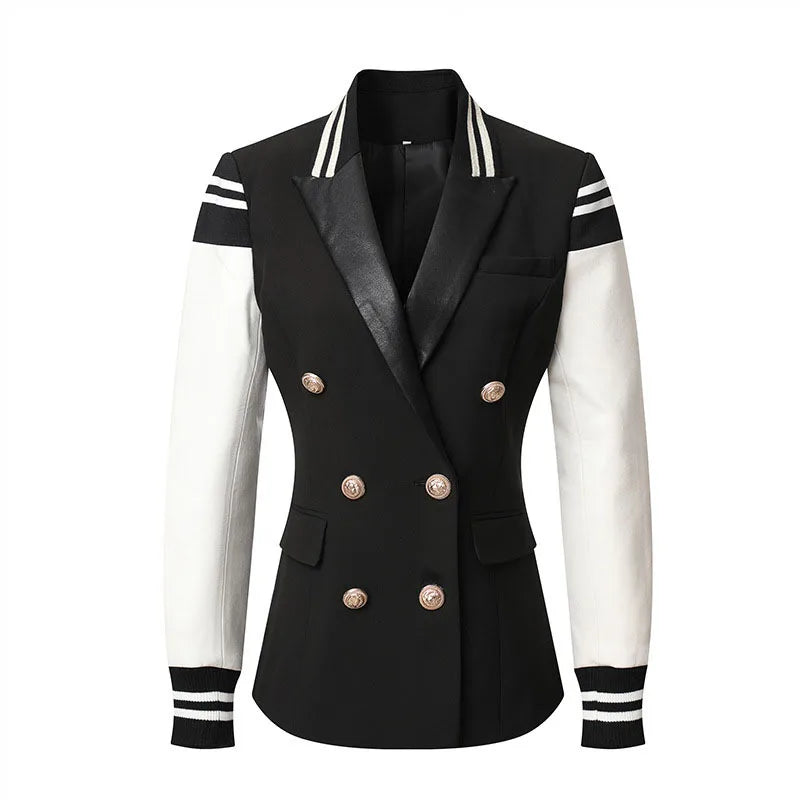 Double-Breasted Letterman's Blazer