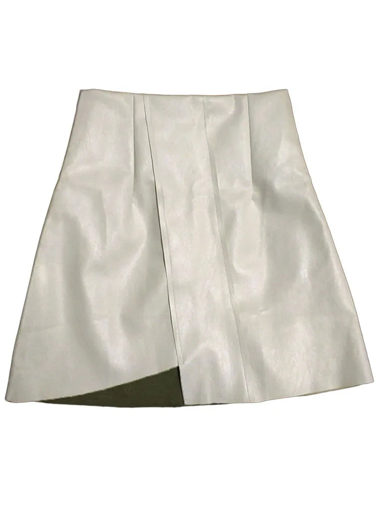 A Girl High Waisted Autumn Skirt