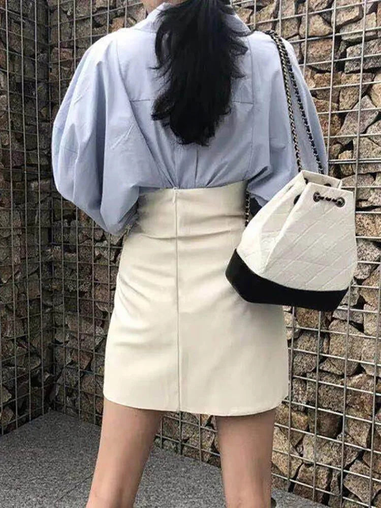 A Girl High Waisted Autumn Skirt