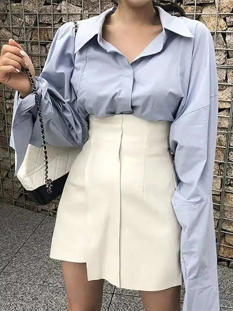 A Girl High Waisted Autumn Skirt