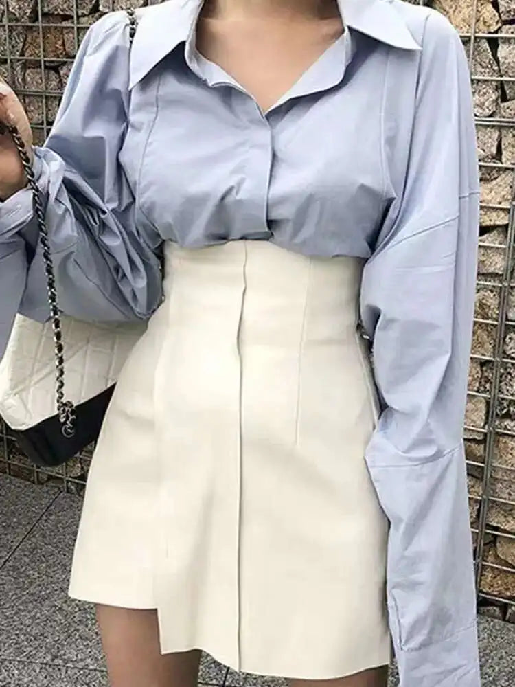 A Girl High Waisted Autumn Skirt
