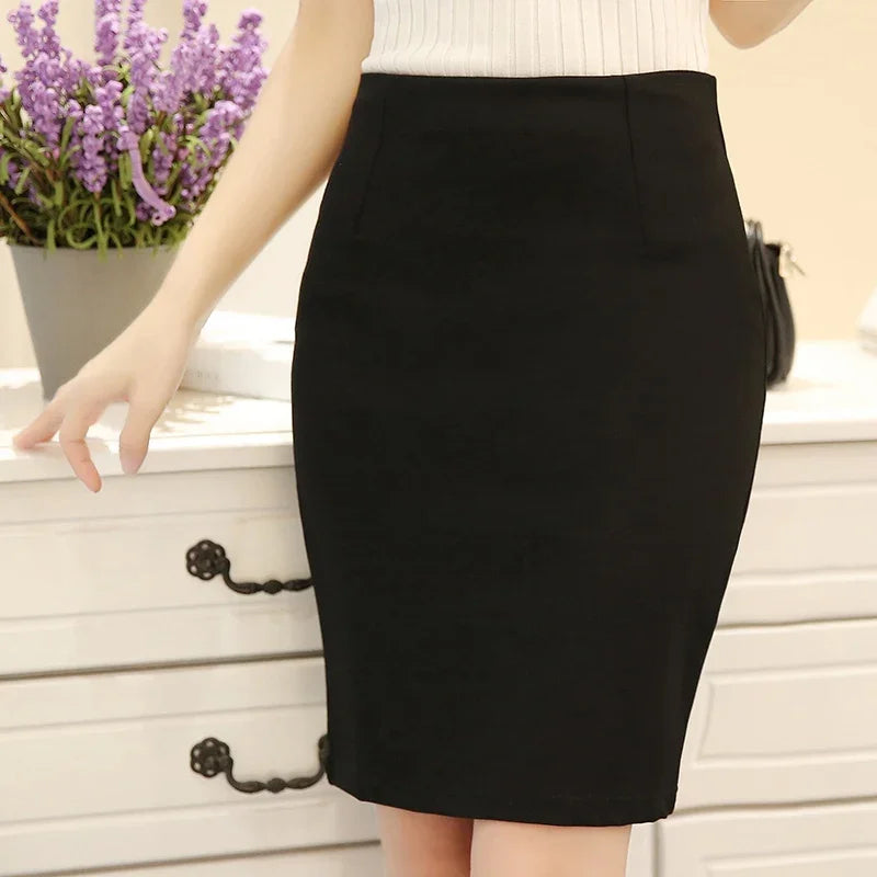 High Waist Slim Pencil Skirt