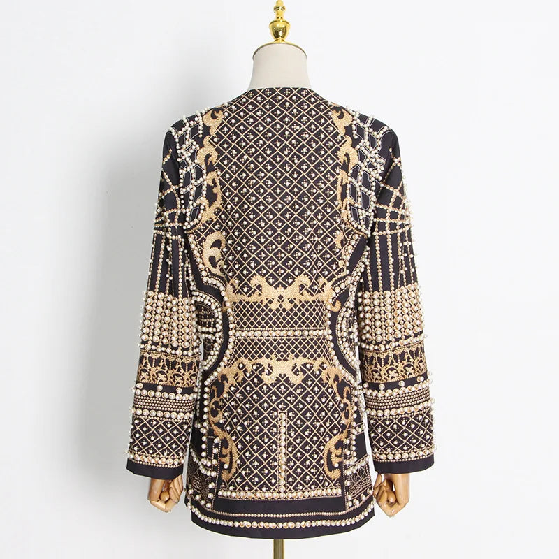 Office Beaded Decoration Blazer