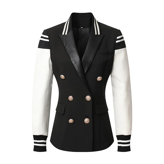 Double-Breasted Letterman's Blazer