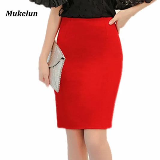 High Waist Slim Pencil Skirt