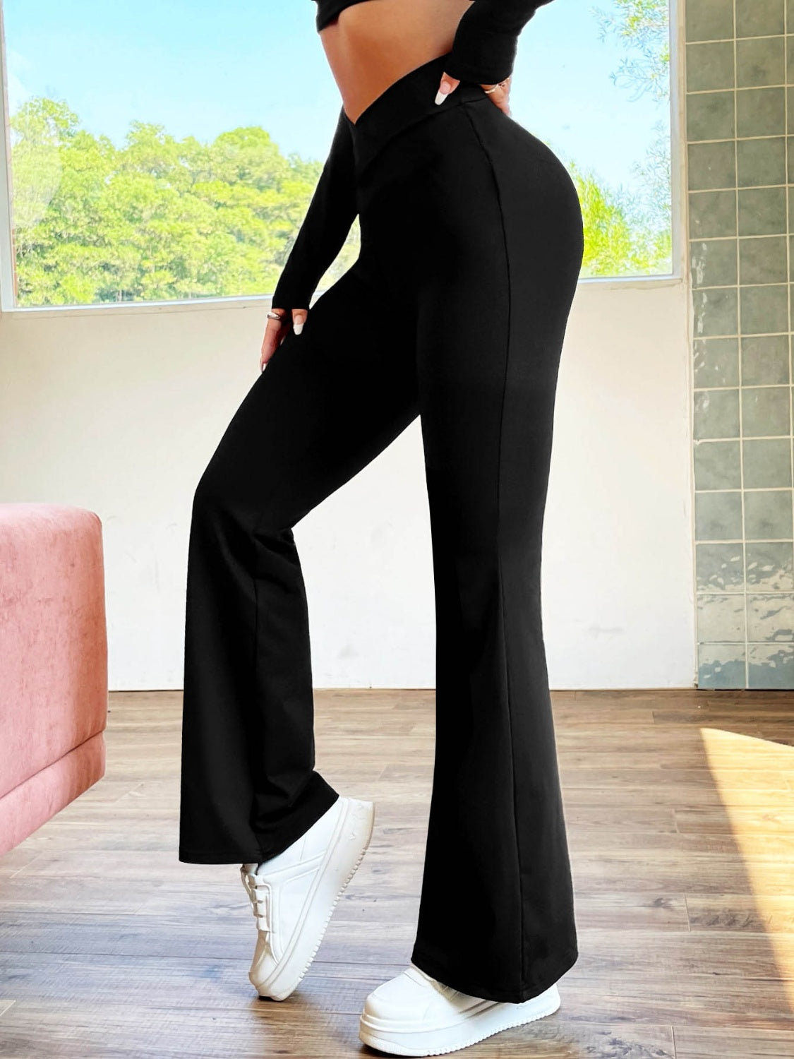 High Waist Bootcut Pants